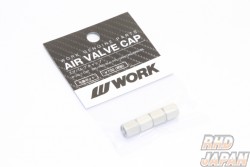 Work Wheels Japan Aluminum Air Valve Cap Set - Silver