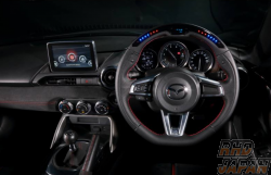 DAMD Performance Steering Wheel DPS358-M Black Leather Red Stitch - Roadster ND5RC NDERC Fiat Abarth 124 Spider NF2EK