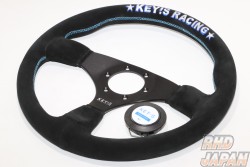 KEY`S Racing Steering Wheel Flat Type - 350mm Buckskin