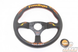 KEY`S Racing Fossa Magna Series Steering Wheel Semi Deep Type - 325mm Leather