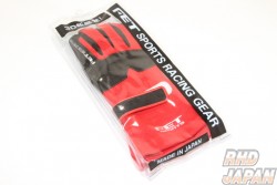 FET Sports 3D Racing Gloves - Red Black Small