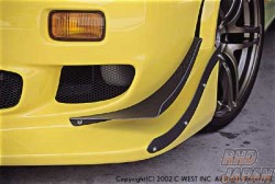 C-West N1 Front Bumper Type 2 Canard Set Carbon Fiber - Skyline GT-R BNR34