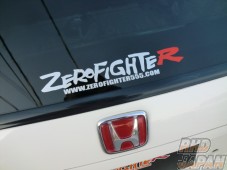 Zero Fighter Auto Custom Logo Sticker - Silver Red