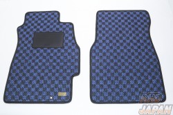 KARO Sisal Floor Mat Set Blue Black - EK2 EK3 EK4 EK9