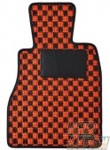 KARO Sisal Floor Mat Set Orange Black - EK2 EK3 EK4 EK9