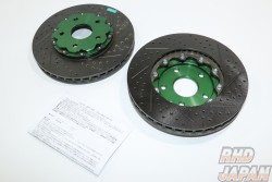 Biot Gout Brake Rotor Set Front Dark Green Drilled Ver 2 - URJ202W