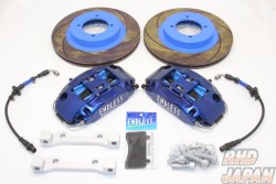 Endless 4Pot Front M4 Brake Caliper System Inch Up Kit System e-slit Blue Almite Type R - GDB Applied F/G Brembo