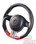 DAMD Sports Steering Wheel Black Carbon Formula Red Stitch SS358-Z - BRZ ZC6 Applied Model A/B/C/D 86 ZN6 Zenki