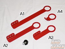 Nagisa Auto Universal Traction Tow Hook Red - Angle Style A1