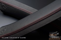Grazio & Co A-Pillar Panel Set Leather Select Leather Interior Red Stitch - BRZ ZC6 86 ZN6