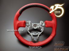 Grazio & Co Takumi Premium Line Sports Steering Wheel Red - BRZ ZC6 Applied Model A/B/C/D 86 ZN6 Zenki