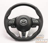 Kenstyle Steering Wheel CFRP and Leather Red and Silver Stitch - BM#FP DK5#W KE#AW KE#FW DJ#AS DJ#FS