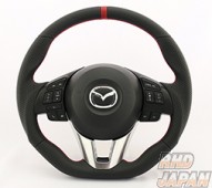 Kenstyle Steering Wheel Black Leather and Red Line Red Stitch - BM#FP DK5#W KE#AW KE#FW DJ#AS DJ#FS