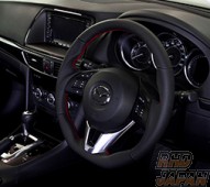Kenstyle Steering Wheel Black Leather Red Stitch - GJ2A# GJ#FP GJ#FW