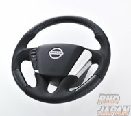 Kenstyle Steering Wheel Black Japanese Paper Tone and Leather Black Stitch - PE52 PNE52 TE52 TNE52