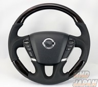 Kenstyle Steering Wheel Gradation Brown Ebony and Leather Black Stitch - PE52 PNE52 TE52 TNE52