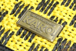 KARO Sisal Floor Mat Set Yellow Black - JZA80