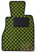 KARO Sisal Floor Mat Set Lime Black - D32A