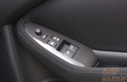 CURIOUS Window Switch Panel Set Black Carbon Fiber Plain Weave - Z34