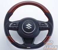 TRUST GReddy Steering Wheel Black and Red Carbon Red Euro Stitch - Swift Sport ZC33S Swift ZC13S ZC43S ZC53S ZD53S ZC83S ZD83S