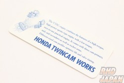 Feel's Honda Twincam Works Mechanism Sticker - White 3.6x10