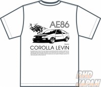 Impulse Original T-Shirt Corolla Levin AE86 White - Large