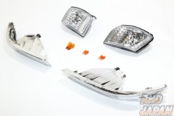 D-Max Crystal Front Winker and Corner Lamps Lens Set: Clear - Silvia S14 Kouki