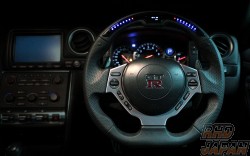 DAMD Performance Steering Wheel DPS357-GTR Black Leather Black Stitch - GT-R R35 Zenki