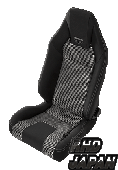Recaro Reclining Sports Seat LX-F IL110H Option Arm Rest Compatible with Heater - Black x Silver x Black