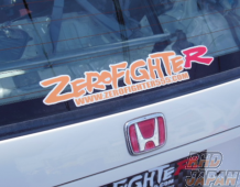 Zero Fighter Auto Custom Logo Sticker 400X75mm - Orange Red