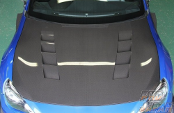 CLEIB Cooling Bonnet with Outlet Duct Dry Carbon Fiber with Clear Coat - BRZ ZC6 86 ZN6