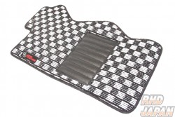 Fujita Engineering FEED Power Floor Mat Set Black/Silver Check - FD3S