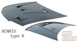 STOUT Aero Bonnet Hood Type R Plain Weave Carbon - Skyline GT-R BCNR33