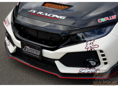 J's Racing Front Sport Grille Carbon Fiber - Civic FK7