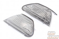 Clear World Front Crystal Corner Lamp Smoked - JZX100 Mark II