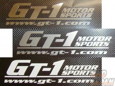 GT-1 Motorsports Cut Lettering Sticker Rainbow