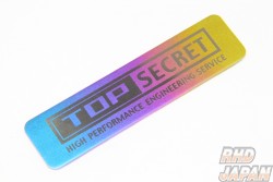 Top Secret Gradation Titanium Logo Plate - Blue Gold