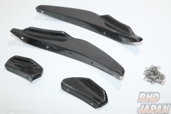 C-West N1 Front Bumper Canard Set - Lancer Evolution CT9A