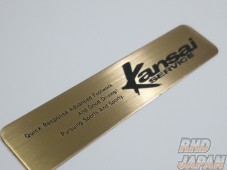 Kansai Service Gold Metal Emblem Black Lettering