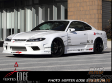 Car Make T&E Vertex Edge Aero Full Wide Body Kit + Trunk Spoiler - Silvia S15