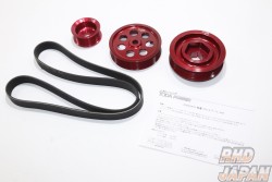 Toda Racing Light Weight Front Pulley Kit without A/C Red - DC5