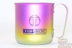 Top Secret Titanium Mug - Pink to Gold Gradation Purple Logo