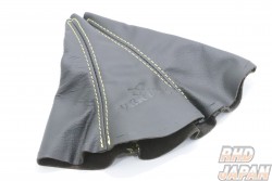 Car Make T&E Vertex Leather Shift Boot Black Gold - FD3S