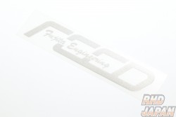 Fujita Engineering FEED Logo Sticker 4×17cm - Silver