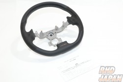 Mine's Leather Steering Wheel Grey Stitch - GT-R R35 ~MY17