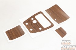 Parts Assist M.speed Wood Print Console Sticker - Hakosuka GC10 KGC10