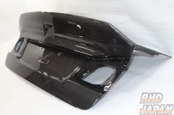 M&M Honda Aero Ducktail Trunk Lid Type 1 Twill Carbon Fiber / FRP With Out Holes U/V Clear Coat - FD2