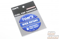 TOM'S High Octane Gas Cap Fuel Sticker - Blue