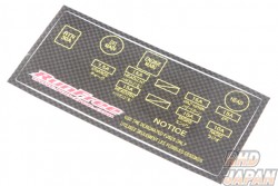 Run Free Carbon Style Fuse Box Sticker Yellow - Trueno AE86