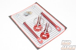 Attain Aluminum Bonnet Lock Pin Set - Red